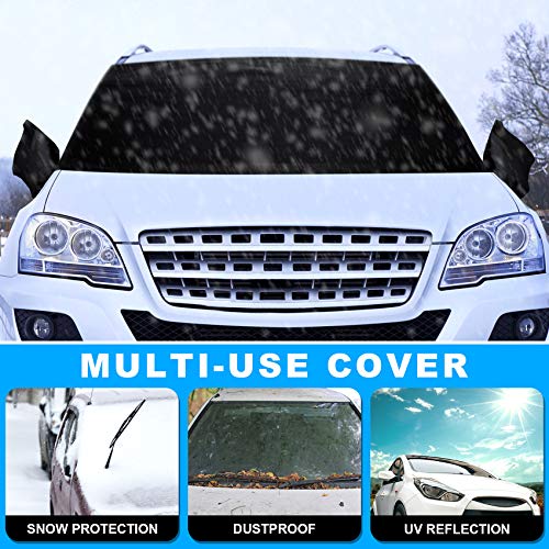 CHERYLON Car Windshield Snow Cover with Side Mirror Covers for Most