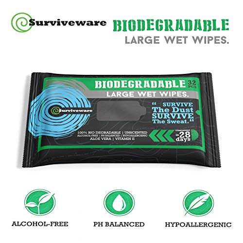 Biodegradable RinseFree Wipes Wet For No Bathing And Showers. Great