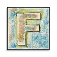 Framed Canvas Wall Art Alphabet Canvas Prints Home Artwork Decoration for Living Room,Bedroom - 16x16 inches