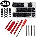 446 Pcs Car Retainer Clips, Aiskki Auto Plastic Clips & Fasteners Kit with Fastener Removal Tool for Bumper Bar, Trim Panel and Dashboard Replacement, for BMW Benz Mazda GM Ford Toyota Honda etc