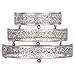 Amalfi Decor Cake Stand Plateau Riser, Round Metal Pedestal Holder, Silver, Set of 3