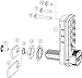 Combi-Cam E, Mini K-10, 7910-K10, Electronic Cabinet Lock, Black Finish