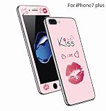 Dreams Mall(TM)iPhone 7 plus Screen Protector,Electroplating Tempered Glass Film Decal Skin Sticker Front & Back