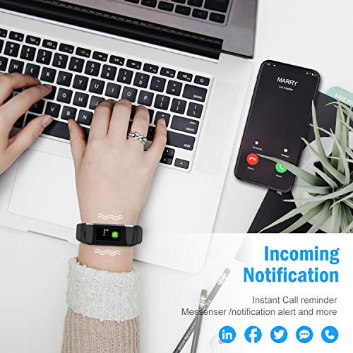 BuTure Fitness Tracker, Pedometer for Walking, Heart Rate Monitor, Fitness Tracker Watch IP67, Sleep Monitor for Exercising and All Day Wear Compatible with iPhone & Android