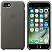 Apple Leather Case for iPhone 7 - Storm Gray