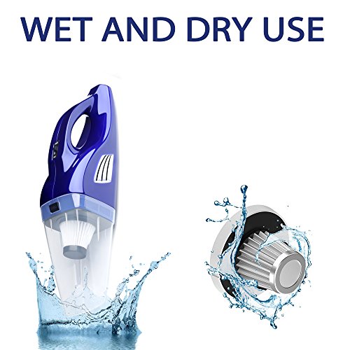 Portable Vacuum Cleaner for Car â€“ Small Handheld Vacuum and Attachments for Cars, Trucks, Vans â€“ Cordless Hand Vacuum with Rechargeable Battery â€“ Essential Interior Car Cleaning Supplies by SHRAGIS