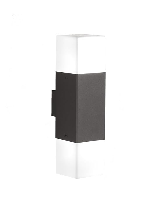Trio Leuchten LED Außen-Wandleuchte, Aluminiumguss, inklusiv 2 x E14, 4 W, Höhe 33 cm, anthrazit 220060242