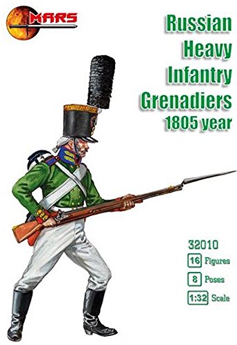 Mars 132 Russian Heavy Infantry Grenadiers 1805 (16 Figures ) 132 Plastic Toy Soldiers