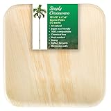 Simply Greenware - Palm Leaf Plates - 100% Compostable Disposable Party Plates - 25 Count (Heart Shape)