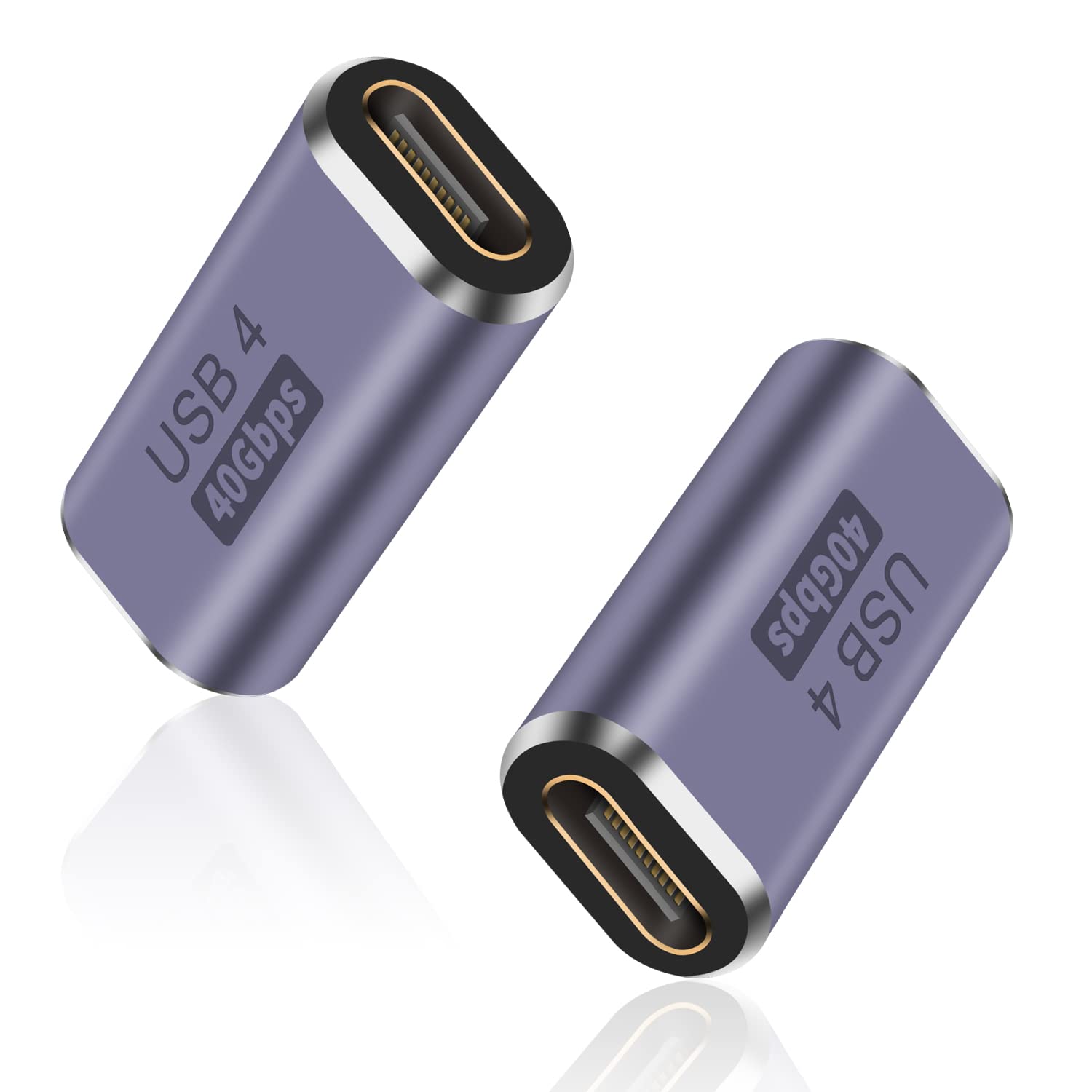 Duttek USB C Female Coupler 40Gbps, USB C Female to Female Adapter supports 8k@60HZ and 100W fast charging,Compatible with Thunderbolt 3/4 and with Type C interface devices (2 pack)