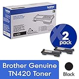 Brother Genuine TN420 2-Pack Standard Yield Black Toner Cartridge with approximately 1,200 page yield/cartridge