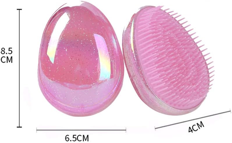 VinBee Detangler Hair Brush for Women Girls and Kids Mini Hairbrush for Wet & Dry Hair Comb Compact-Travel Brush Hair-Kids Hair Brush(Starry sky pink) - Image 3