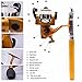 Freehawk Mini Carbon Fiber Telescopic Pen Fishing Rod Pocket Pen Fishing Pole Pocket Travel Fishing Rod Sea Fishing Rods + 2000 Aluminum Spinning Fishing Reel + Fishing Line (Gold)