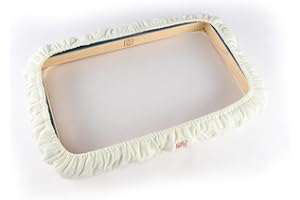THE OXFORD PUNCH NEEDLE The Oxford Company Natural White Frame Cover (White, Large - 15" X 26" to 20" X 30")