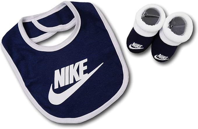 Amazon Co Jp Nike ナイキ ベビー スタイ ソックスシューズ セット 赤ちゃん よだれかけ 靴下 紺 並行輸入品 服 ファッション小物