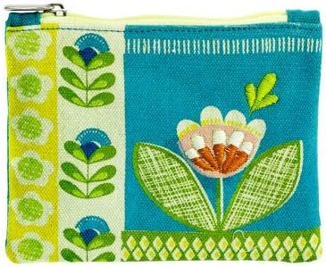 'Jardin Bleu Small Case Cotton, Wallet Case Makeup Bag 10x13 cm by Wendekreis Berlin