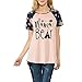 MaMa Bear Arrow Womens Raglan Tee With Floral Short Sleeves(CT200-243)