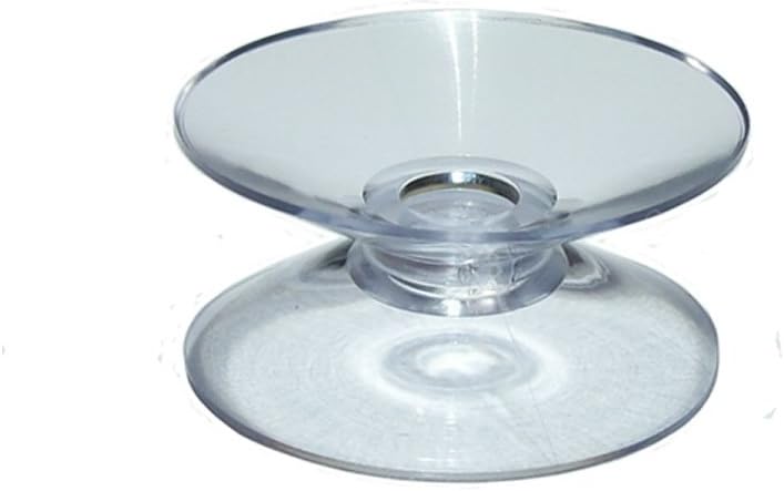 Packet of (10) 20 mm double sided suction cups with 20 mm sucker on both sides, sucker, suckers, plain, clear vinyl, PVC suction cup