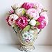 HoveBeaty Pink Peony Artificial Flower Bouquet Home Office Decor Weding Decorations (1 Bunch of 5 Flowers)
