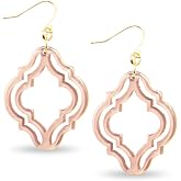 ZENZII Colorful Acrylic Resin Earrings Imperial Lattice Drop Dangle Sratement Earrings for women
