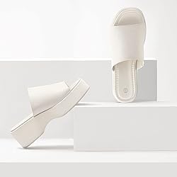 mysoft Women's Wedge Platform Sandals Open Toe Slip