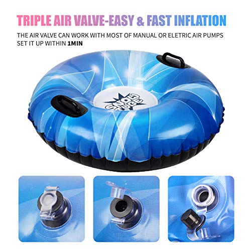 CALO Snow Tube Sled for Kids and Adults 2 Pack, 34\