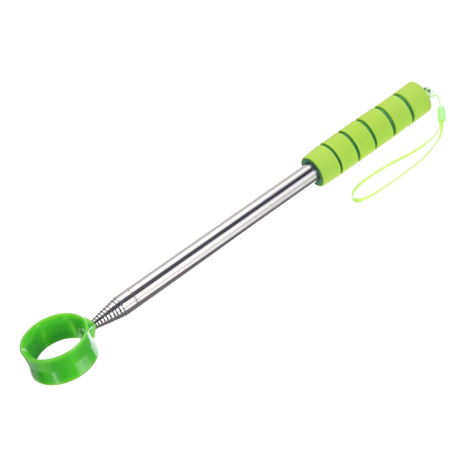 PATIKIL Golf Ball Retriever Telescopic, 9 Ft Stainless Steel Head Ball Grabber with Lanyard for Water Golf Ball Picker Tool Golf Accessories, Green