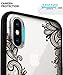 VIROMO Matte Slim Case for iPhone X/XS (ONLY) with [2 Pack] Screen Protectors, Full Camera Cover, Black Lace Flower Design on Hard Back for Women, Girls, Shockproof Rubber Bumper