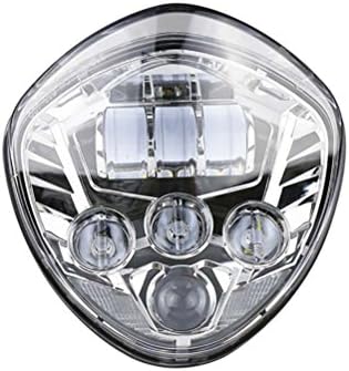 PPSAERTE® 60w Cree Chip Black/Silver Motorcycle Headlights Assembly IP67 LED Motorcycle Headlamp Headlight Accessory Victory Motorcycles Cross Country Series , Silver [Energy Class A++]