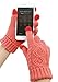 Simplicity Womens 3 Fingers Touchscreen Cable Knit Winter Gloves