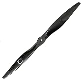XOAR PJT1-E 24 Inch 2-Blade 1K Carbon Fiber Electric RC Airplane Propeller Prop for Electric Fixed-Wing RC Planes (1K) (24x13 Tractor)
