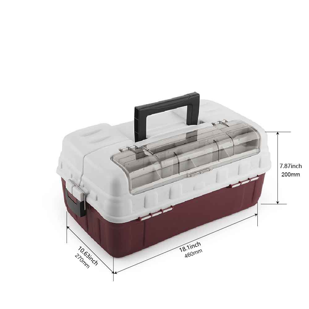 Storage 釣りタックルボックスギアボックスツールボックスtopind 3トレイ片持ちマルチレイヤーlarge Carry B074qpgsbh Caseルアー疑似餌プラスチックケースオーガナイザー釣りツール釣りアクセサリー タックルボックス 即納 大特価