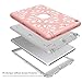 iPad 5th Generation Case, iPad 9.7 2017 Case, Hocase Shockproof Dual Layer Hard Shell Rubber Bumper Protective Case with Flower Vine Pattern and Kickstand for iPad Model A1822/A1823 - Rose Gold/Grey