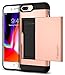 Spigen Slim Armor CS iPhone 8 Plus Case/iPhone 7 Plus Case with Slim Dual Layer Wallet Design and Card Slot Holder for Apple iPhone 8 Plus (2017) / iPhone 7 Plus (2016) - Blush Gold