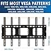 Mount-It! MI-303B Tilt TV Wall Mount Bracket for LCD, LED, or Plasma Flat Screens, 32” – 65” Screen Sizes, HDMI Cable Included, Black