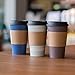 Disposable Coffee Cups With Lids - 16 oz To Go Coffee Cups (80 Set) With Sleeves and Tight Lids Prevent Leaks. Paper Hot Cup Holds Shape With Hot, Cold Drinks. Insulated to Protect Fingers from Heat!