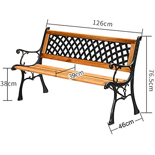 Household items Gartenbank Massivholztisch und Stuhlkombination, Hartholzhausbalkon-Parkbank im Freien, Wetterfester… – Bild 4