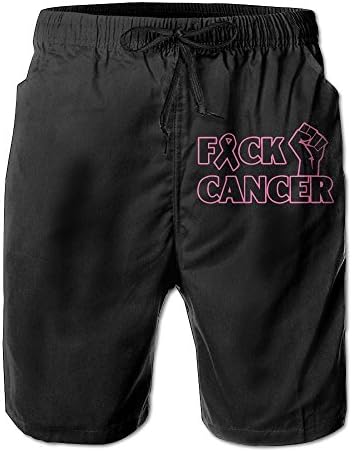 F CK Cancer Men's Fashion Boardshorts Casual Classic Swim Trunks with Pockets
