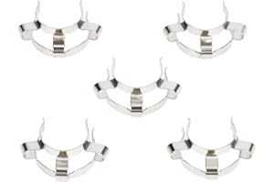 XCD Metal Joint Clips for 19/22 Glass Ground Joint Lab Accessory, 5 Pieces Nickel-Plated Steel Joint Clips 19 mm Lab Keck Clamp #19 Keck Clips