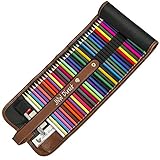 JNW Direct Colored Pencils, Best Coloring Pencil Set for Adults & Kids, Includes 48 Beautiful Colors with BONUS Roll-up Case and Accessories, Great Gift Idea this Christmas