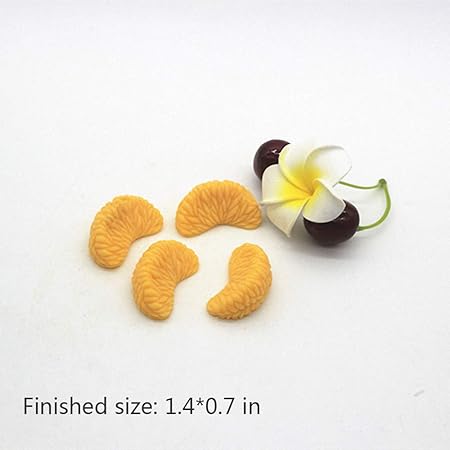Amazon Com 4 Cavity Tangerine Slice Silicone Mold Mandarin Orange