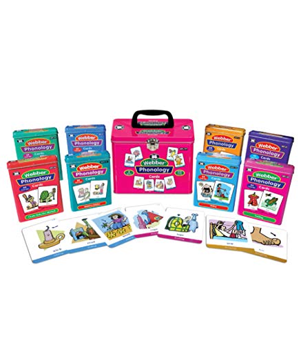 Super Duper Publications Set of 8 Webber Illustrated Phonology Flash Card Fun Decks Educational Learning Resource for Kids