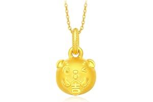 CHOW TAI FOOK 999 Pure 24K Gold Chinese Zodiac Rounded Face Pendant