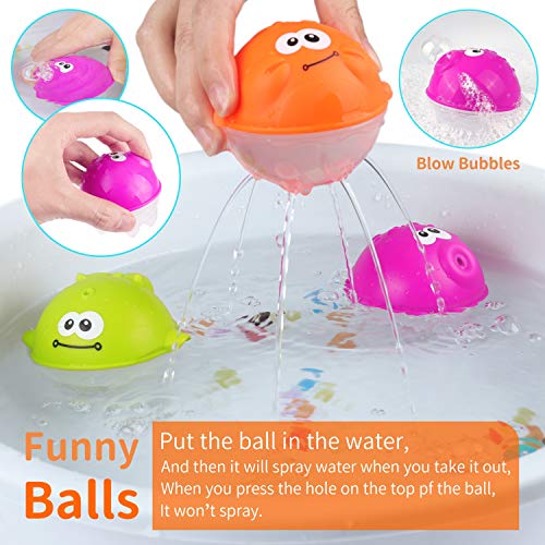 FittiDoll Bath Toy Hoop Basketball Bath Toy Bathtub Shooting Game for Toddlers Boys and Girls - Thumbnail 2