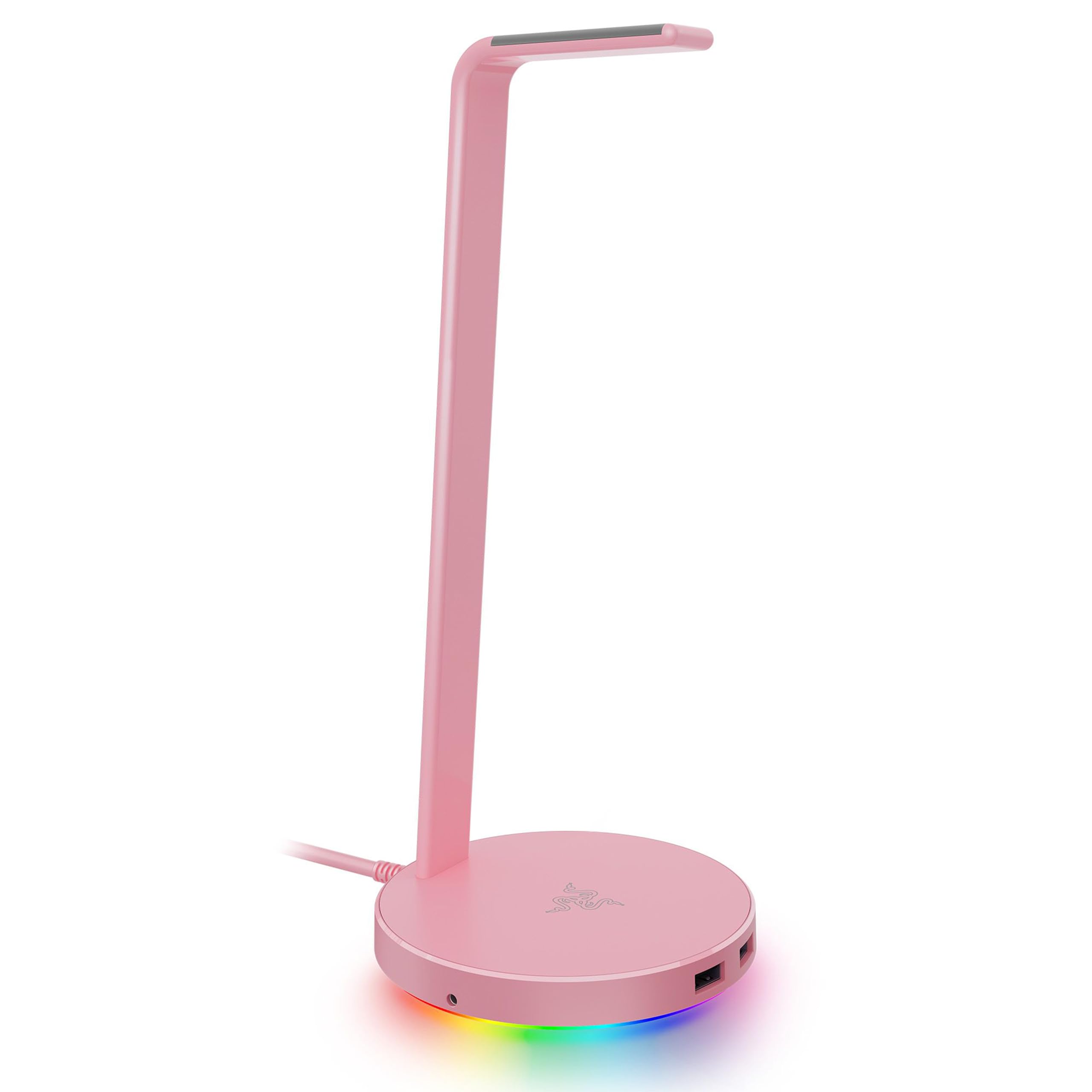 Razer Base Station V2 Chroma - Chroma Enabled Headset Stand with 3.1 USB Hub and 7.1 Surround Sound (2 USB 3.1 Ports, Intergrated Headset Stand, Non-Slip Base, Chroma RGB) Quartz Pink