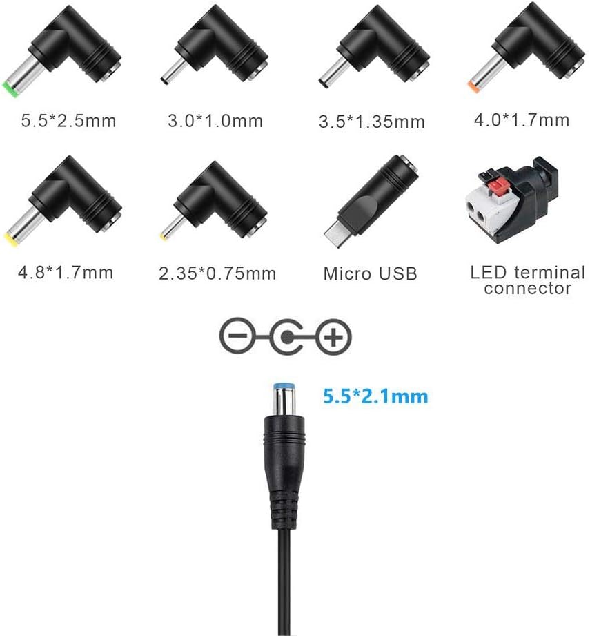 Belker 12W Multi Voltage 3V 4.5V 5V 6V 7.5V 9V 12V Universal AC DC Power Adapter for Household Electronics - Max Amp 1000mA [BE]: Home Audio & Theater
