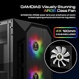 GAMDIAS AURA GC1 Gaming Mid Tower ATX PC Case 4 ARGB Fans Tempered Glass view 4