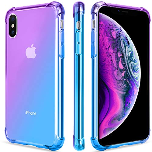 Salawat for iPhone Xs Case Clear iPhone X Case Cute Gradient Slim Anti
