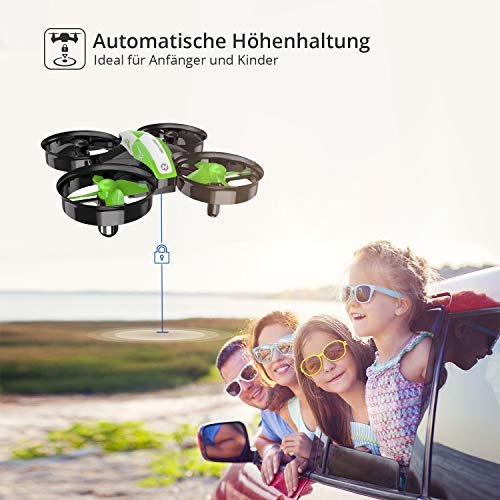 Holy-Stone-HS210-Mini-Drohne-fuer-Kinder-RC-Quadrocopter-Helikopter-Ferngesteuert-mit-3-Akkus-21-Min-Lange-Flugzeit-Automatische-Hoehenhaltung360-FlipHeadless-Modus-Ideal-fuer-Anfaenger-Maedchengruen