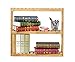 Finnhomy Multifunctional Bamboo Shelf Wood Rack, Adjustable Wall Mount 3-Tier Utility Storage Shelves Bamboo Shelving Unit Organizer Bathroom Kitchen Living Room Holder Stand